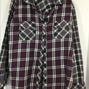 Great Northwest Indigo Womans M Flannel L/S shirt